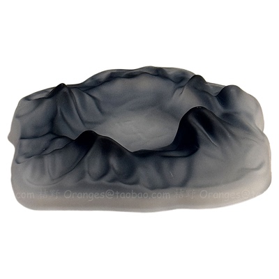 高级感轻奢磨砂冰山玻璃烟灰缸