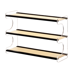 桌面杯子收纳置物架办公室桌上整理餐桌台面小型摆放架子多层水杯