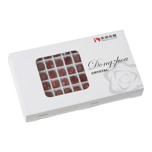 东洲水晶安格拉红美甲尖底钻冰糖歪心鸽子蛋深大红色指甲饰品贴钻