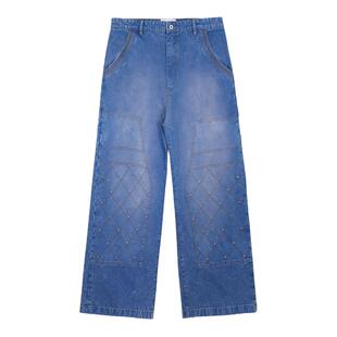 【夏之光同款】Brokenonyx水洗牛仔裤宽松vintage法工美式伐木裤