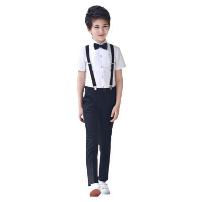 儿童礼服套装男孩表演背带裤西装