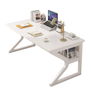 洞洞板电脑桌卧室小户型家用学生学习桌办公桌收纳书桌书架一体桌