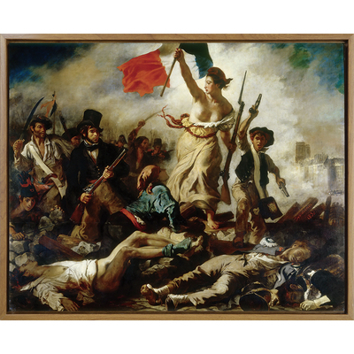 教材插图自由领导人民引导油画