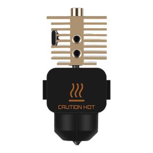 【升级版】TZ A1/A1 mini 黄铜散热器可拆卸硬化钢喷嘴热端打印头 陶瓷加热70W+测温组件 硅胶套 黑色