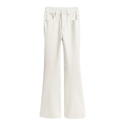 微喇牛仔裤女弹力修身喇叭长裤