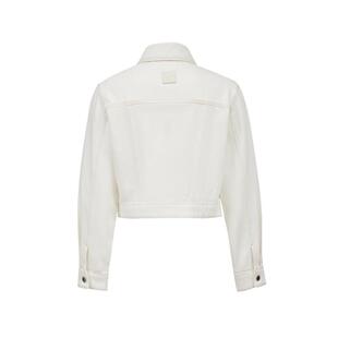 绫致ONLY2025秋冬新款莱赛尔垂感翻领直筒短款牛仔外套女