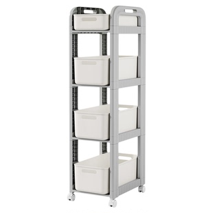 书包置物架可移动小推车书本收纳架神器家用多层放书包桌下滑轮柜