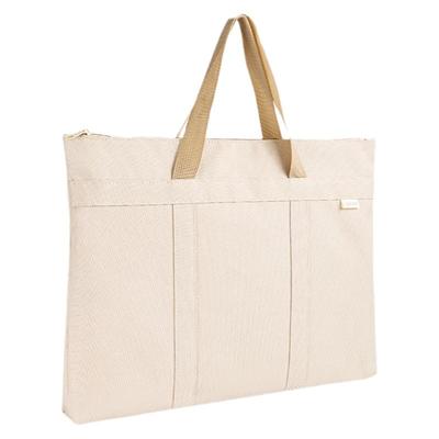 得力轻薄文件袋牛津布会议拉链袋