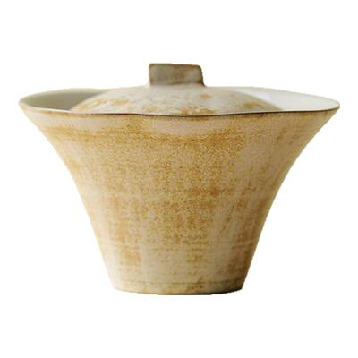 里作超薄胎手工盖碗日式粗陶窑变泡茶碗复古功夫茶具不烫手沏茶碗