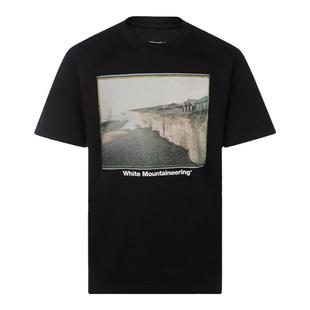 白山/WHITE MOUNTAINEERING 男士春季纯棉圆领印花宽松短袖T恤