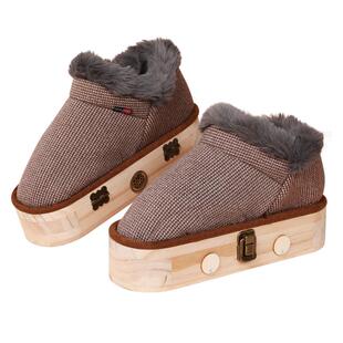 足底艾灸鞋实木家用随身灸理疗热敷脚底部温灸器具可行走发热鞋子