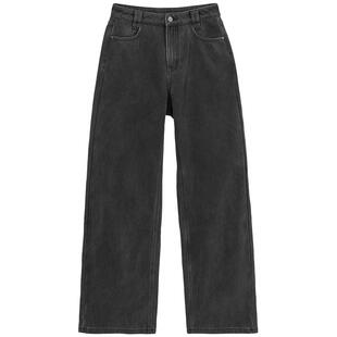 热风加绒牛仔裤女保暖冬季新款百搭直筒牛仔裤女秋冬2025年新款