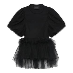 IT Simone Rocha女装泡泡袖T恤新款时尚优雅网纱叠层拼接531053XO