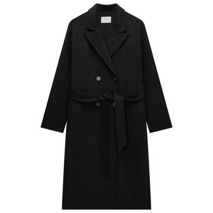 【季末折扣】欧时力轻盈羊毛双面呢外套大衣通勤保暖2025秋冬新品