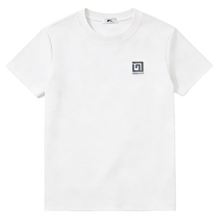 回力白色短袖t恤男新款夏季纯棉半袖青少年重磅宽松男生长袖衣服