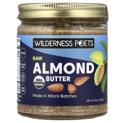 WildernessPoetsLLC有机未加工巴旦木酱坚果零食健康原味每日混合