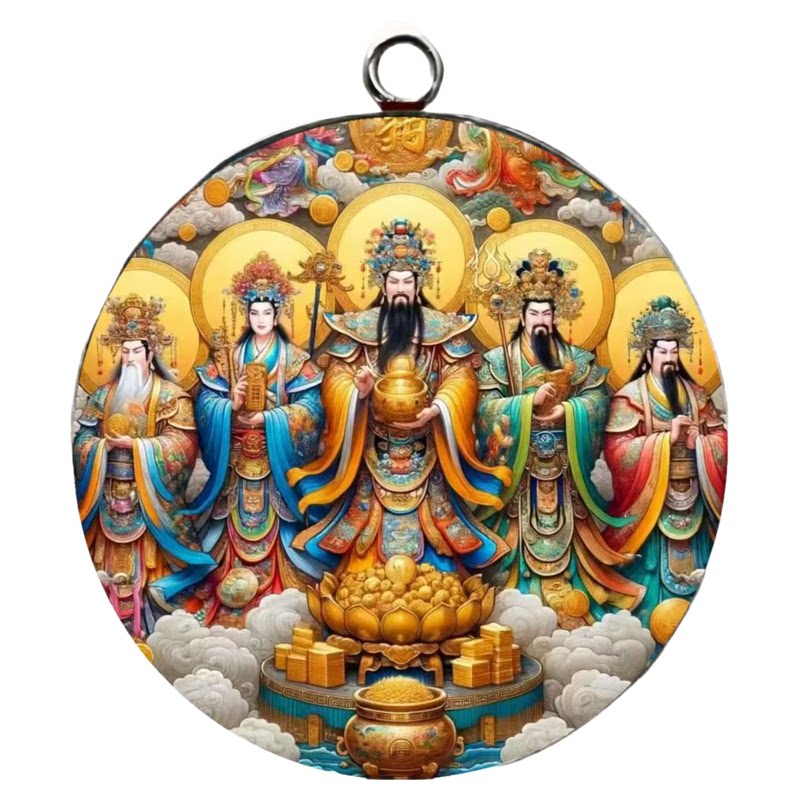 随身佩戴五路财神招财钥匙挂件