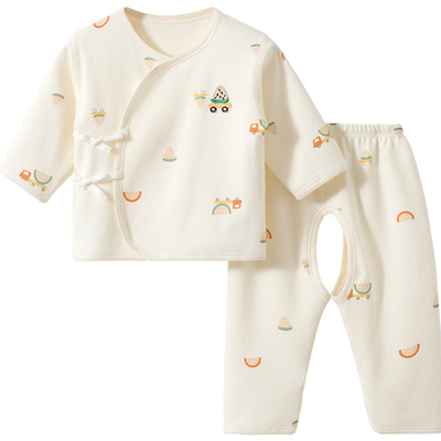 拉夏贝尔新生儿纯棉无骨保暖套装