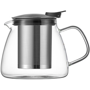 北大史 玻璃泡茶壶 家用耐高温加厚不锈钢大容量茶具沏茶水壶单壶