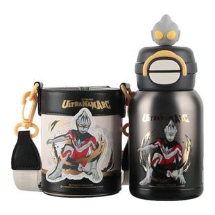 杯具熊亚刻奥特曼儿童保温杯男孩幼儿园小学双饮水杯上学水壶吸管