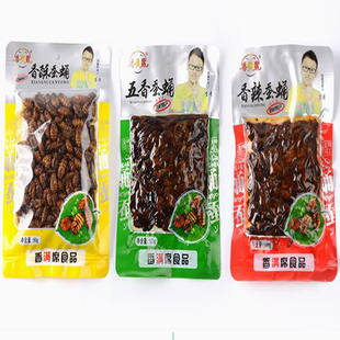 山东淄博周村特产香满席即食熟五香香辣香酥泡椒蚕蛹4味4袋