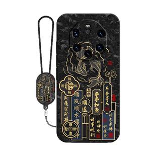 好运锦鲤适用华为Mate40RS保时捷手机壳新款液态硅胶保护套meta全包防摔中国风男女mt高级感m4ors典藏版外壳