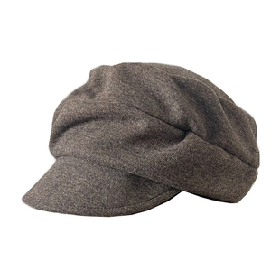 日系山本风黑色褶皱贝雷帽女秋冬显脸小报童帽大头围百搭画家帽子