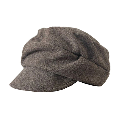 日系山本风黑色褶皱贝雷帽女秋冬显脸小报童帽大头围百搭画家帽子