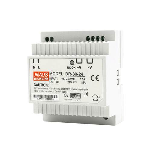 导轨式开关电源24V5v40A直流HDR220伏转12V10A48v240W变压器36伏