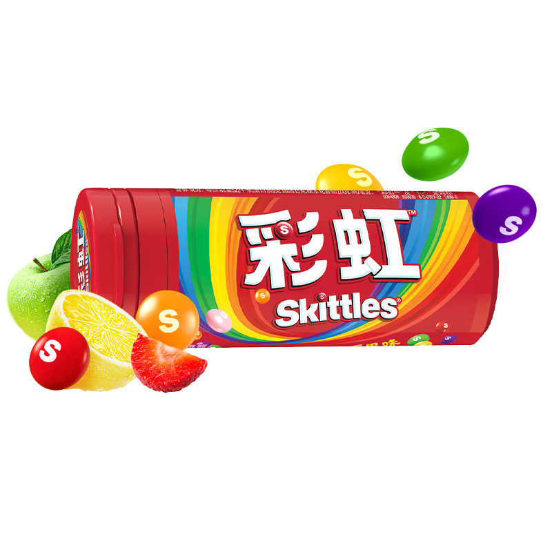 彩虹糖30g*6瓶装原果味儿童休闲零食糖果随身携带瓶糖果批发 瓶随实拍商品图