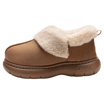 朴西全包跟毛绒棉鞋厚底加厚保暖