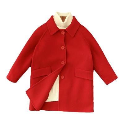 男女童羊绒大衣中大童洋气童装厚