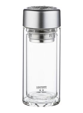 金灶双层玻璃茶水分离杯