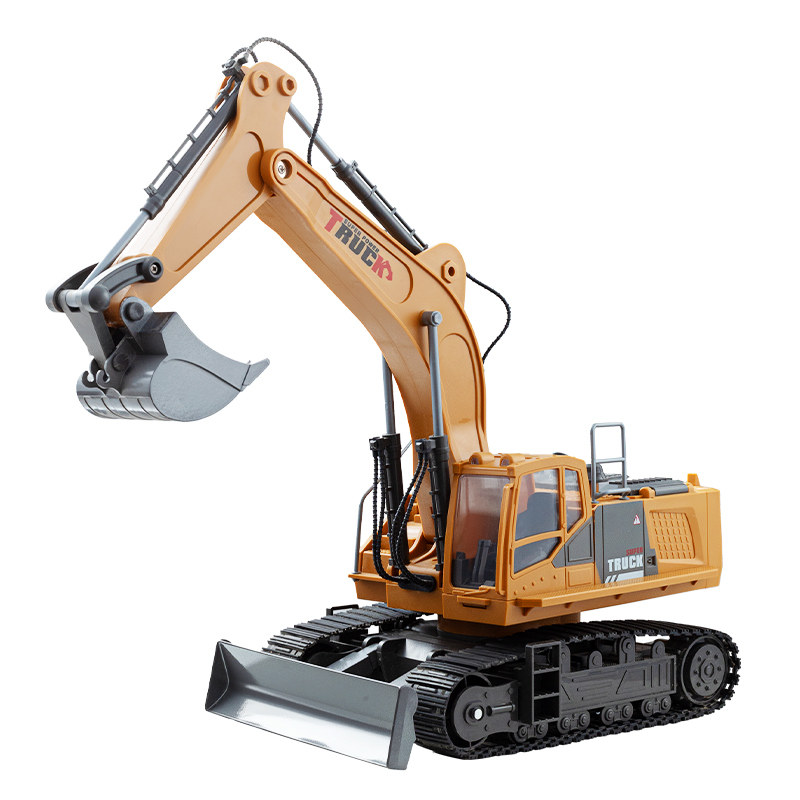 儿童遥控合金挖掘机玩具男孩生日礼物四驱汽车2025新款电动挖土机