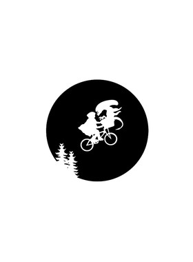 tlp镂空车贴et外星人恶搞自行车