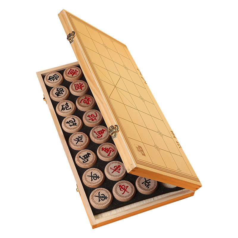 木质非磁性实心便携式中国象棋