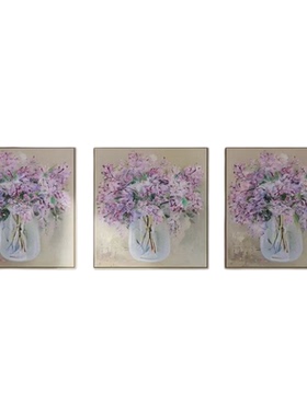 丁香静物油画手工原创花卉装饰画