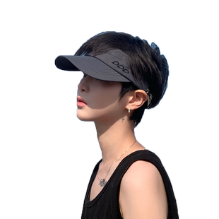 男士遮阳帽夏季防晒帽男跑步夏款太阳帽男款空顶网球无顶露顶男生