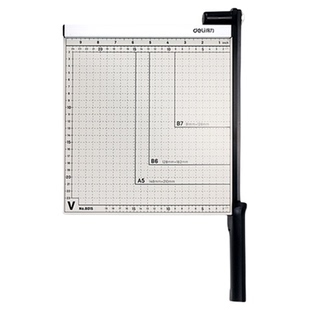 得力切纸刀办公家用裁纸刀钢材厚度+30%切割整齐锋利送配件小型铡刀切纸闸刀手工裁切神器切割器办公室