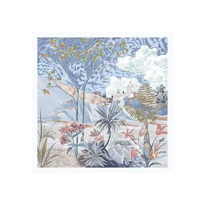 上海故事印花桑蚕丝中方丝巾