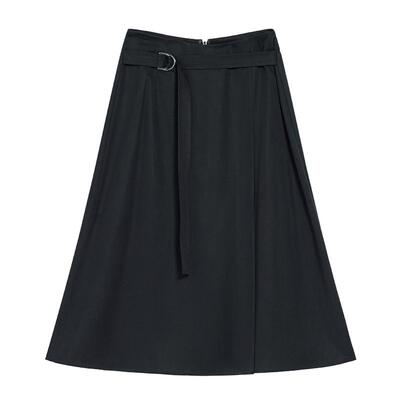 blueerdosA字柔软天丝半裙