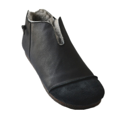 男女保暖真皮纯羊毛柔软大棉鞋