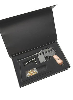 1:2.05合金军模玩具枪毛瑟驳壳C96金属抛壳仿真摆件把玩 不可发射