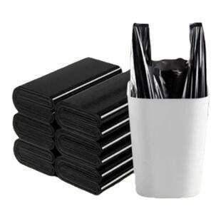 垃圾袋家用加厚手提式大号厨房办公室宿舍猫砂专用黑色背心塑料袋