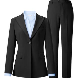 HLA/海澜之家通勤女士正装西服套装秋季新款弹力收腰商务职场套西