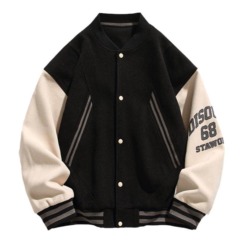 港仔文艺男棒球服男秋冬2025新款男款运动夹克美式宽松青少年外套