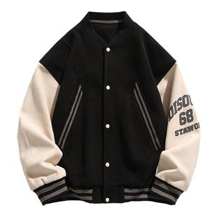 港仔文艺男棒球服男秋冬2026新款男款运动夹克美式宽松青少年外套