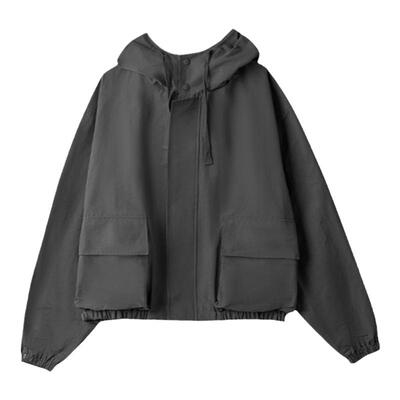 基础款连帽外套干净清爽极简百搭