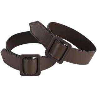 真皮黑色袖带风衣手束口腕带配件系带袖口带装饰大衣衣袖带子绑带