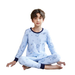 猫人男童秋衣秋裤纯棉儿童全棉青少年内衣套装中大童打底棉毛衫冬